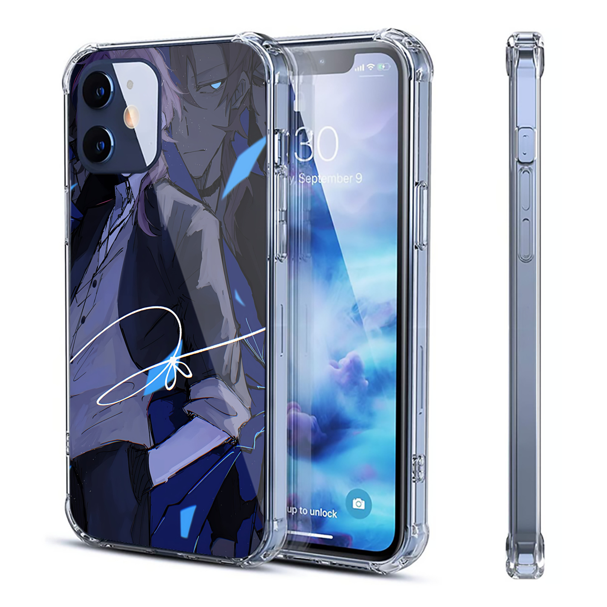 （画像用） 文豪ストレイドッグス Bungo Stray Dogs 【iPhone 12シリーズ対応】透明スマホケース（クリアソフトケース）